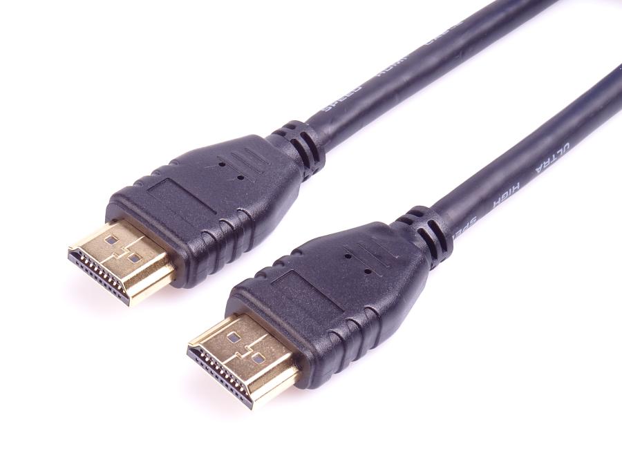 PREMIUMCORD Kabel HDMI 2.1 High Speed + Ethernet kabel 8K@60Hz, zlacené konektory, 0,5m KPHDM21-05
