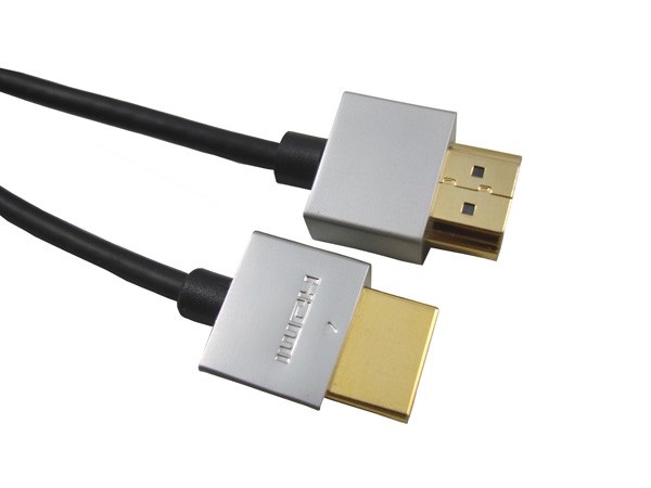 Premiumcord Slim Kabel HDMI+Ethernet, zlac., 1,5m KPHDMES15