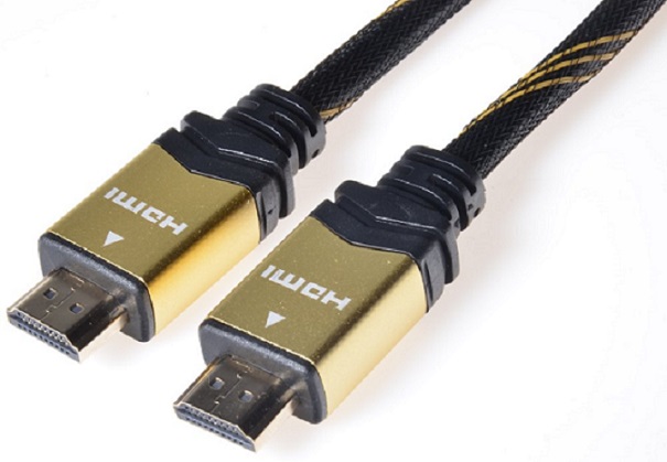Premiumcord GOLD HDMI + Ethernet kabel, zlac., 1m KPHDMET1