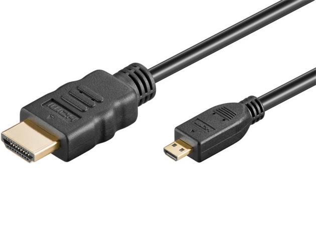 Premiumcord Kabel HDMI A - HDMI micro D, 1m KPHDMAD1