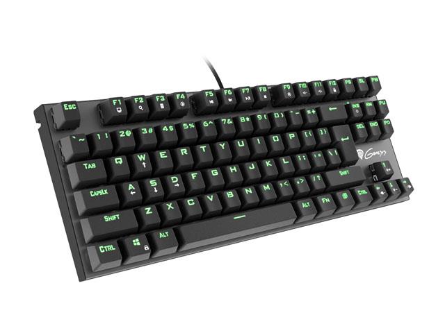 Natec NKG-0945 GENESIS THOR 300 TKL Herní klávesnice zelené podsvícení USB US layout