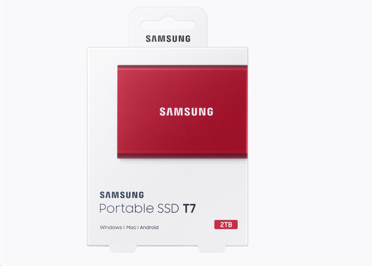 Samsung SSD 2TB externí, červený MU-PC2T0R/WW