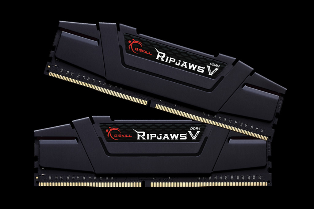 G.skill DDR4 8GB 2x4GB RipjawsV DIMM 3200MHz CL16 černá F4-3200C16D-8GVKB