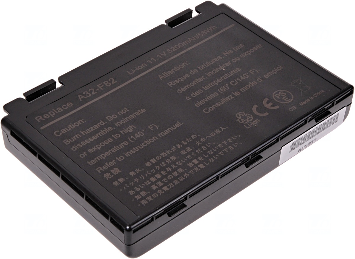 T6 POWER Baterie Asus K40, K41, K50, K51, K60, K61, K70, F52, F82, X5D, X70, X88, 6cell, 5200mAh NBAS0064