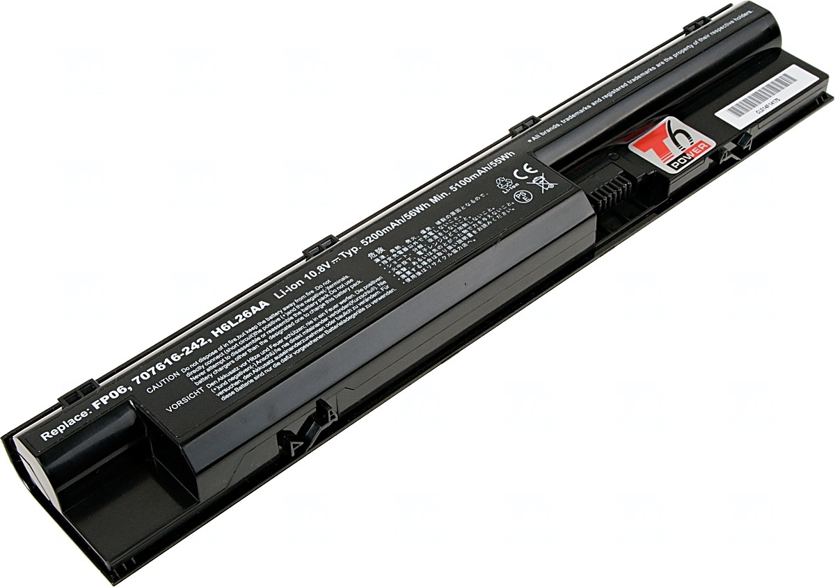 T6 POWER Baterie HP ProBook 440 G1, 445 G1, 450 G1, 455 G1, 470 G1, 470 G2, 6cell, 5200mAh NBHP0100