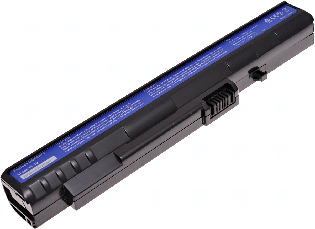 T6 POWER Baterie Acer Aspire One 8, 9, 10, 1, A110, A150, D150, D250, P531h, 3cell, 2600mAh, black NBAC0050
