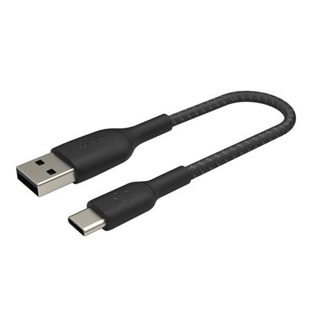 Belkin USB-C kabel, 15cm, černý - odolný CAB002BT0MBK