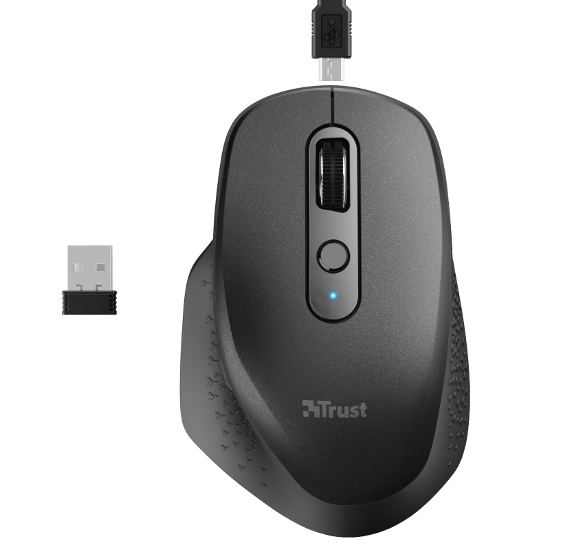 Trust OZAA RECHARGEABLE MOUSE BLACK 23812