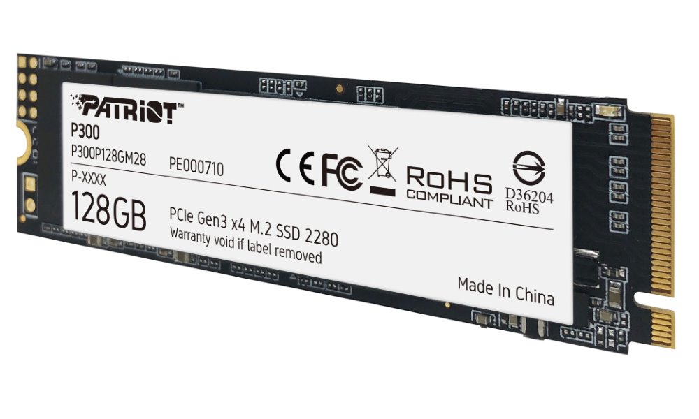 Patriot P300, 128GB M.2 2280 PCIe SSD P300P128GM28