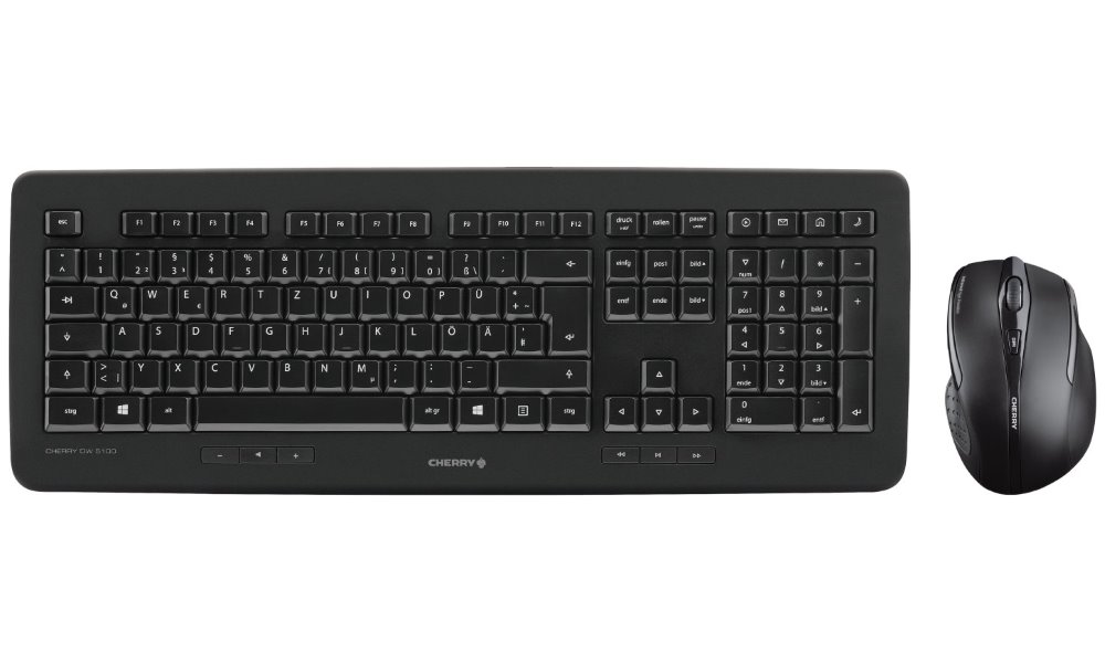 Cherry set klávesnice+myš DW 5100/ bezdrátový/ USB/ černý/ CZ+SK layout JD-0520CS-2