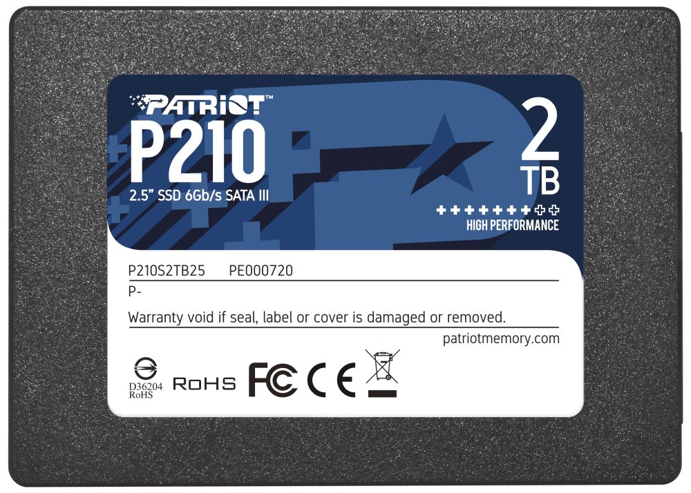 Patriot P210, SSD 2TB SATA 3, Internal Solid State Drive 2.5inch P210S2TB25