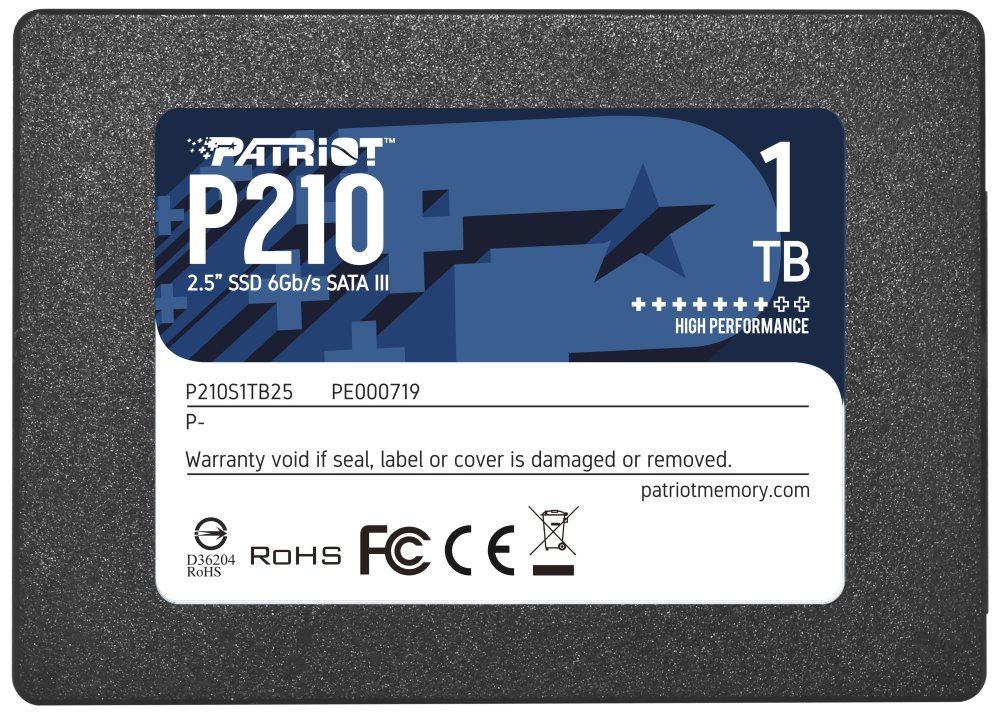 Patriot P210, SSD 1TB SATA 3, Internal Solid State Drive 2.5inch P210S1TB25