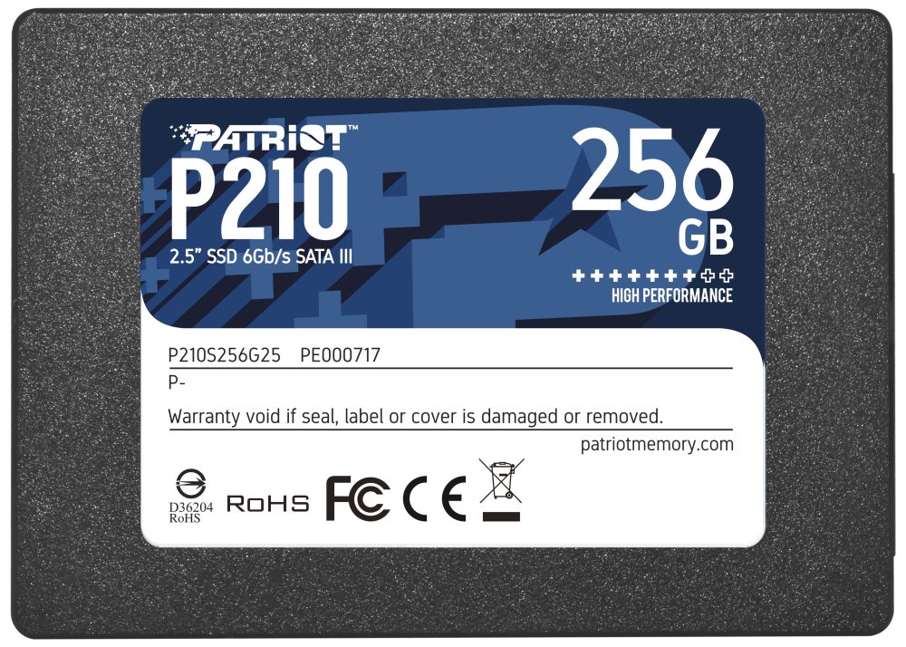 Patriot P210, SSD 256GB SATA 3, Internal Solid State Drive 2.5inch P210S256G25