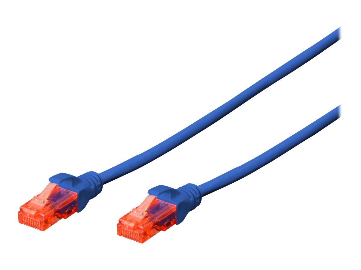 Digitus Ecoline Patch Cable, UTP, CAT 6e, AWG 26/7, modrý 0,5m, 1ks DK-1612-005/B