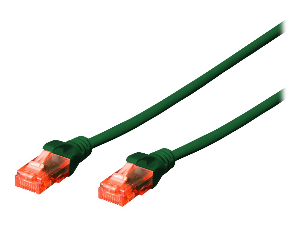 Digitus Ecoline Patch Cable, UTP, CAT 6e, AWG 26/7, zelený 0,5m, 1ks DK-1612-005/G
