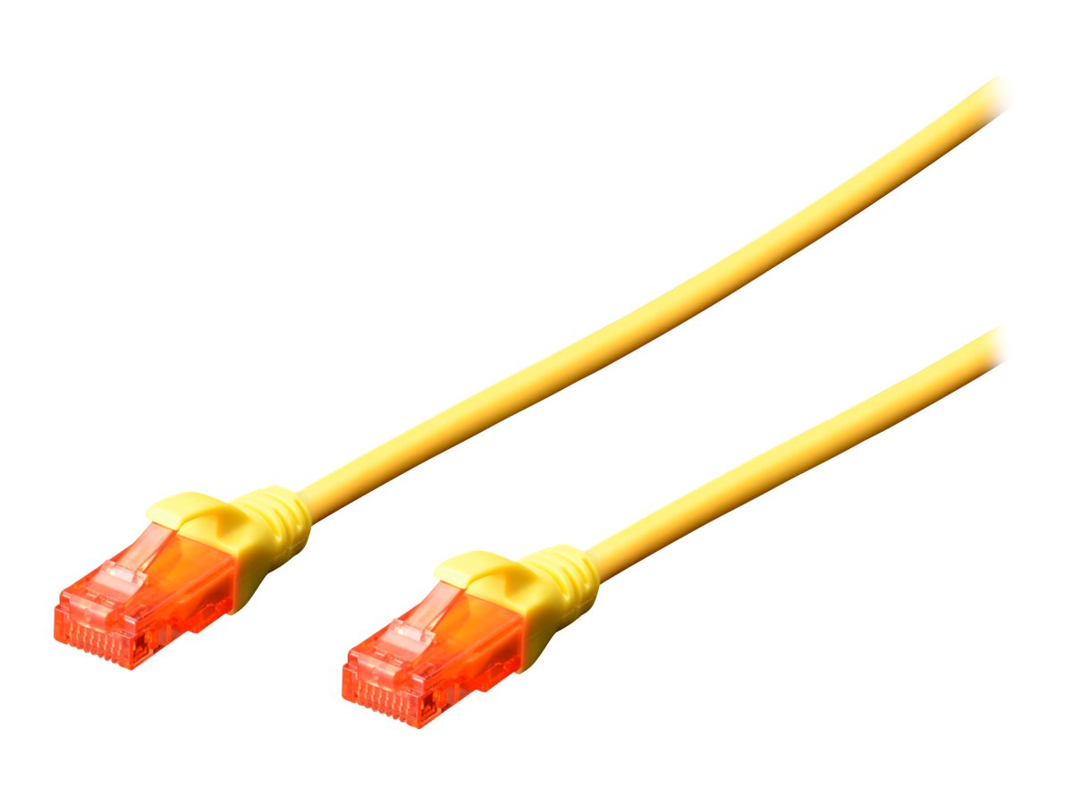 Digitus Ecoline Patch Cable, UTP, CAT 6e, AWG 26/7, žlutý 0,5m, 1ks DK-1612-005/Y