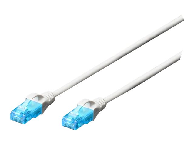 Digitus Ecoline Patch kabel, UTP, CAT 5e, AWG 26/7, bílý 3m, 1ks DK-1512-030/WH
