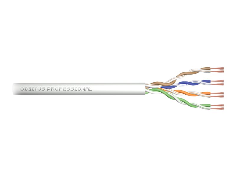Digitus Propojovací kabel CAT 5e U-UTP, 305m, papírová krabice, AWG 26/7, PVC, simplex,šedá DK-1511-P-305-1