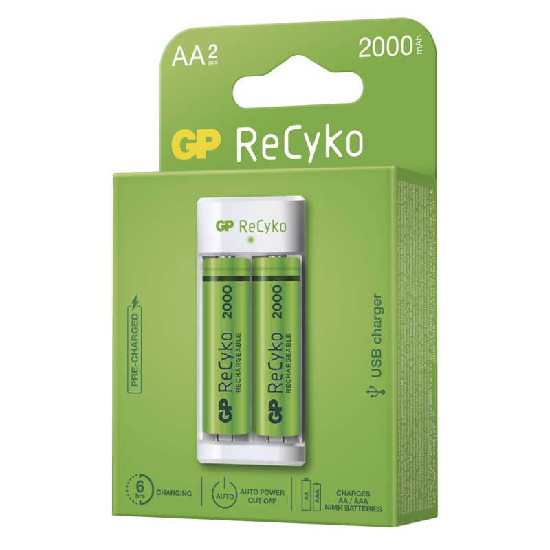 GP nabíječka baterií Eco E211+2× AA REC 2000 1604821110
