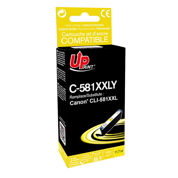UPrint kompatibilní ink s CLI-581Y XXL, yellow, 11.7ml, C-581XXLY, very high capacity, pro Canon PIX