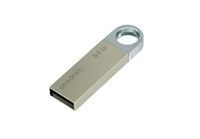 Goodram USB flash disk, USB 2.0, 64GB, UUN2, stříbrný, UUN2-0640S0R11, USB A, s poutkem