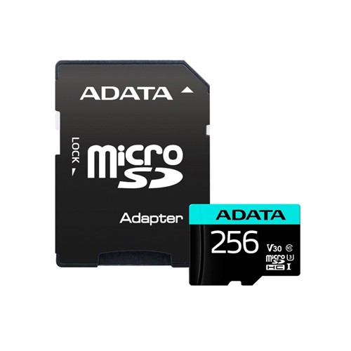 AData MicroSDXC 256GB U3 V30S až 95MB/s + adapter AUSDX256GUI3V30SA2-RA1