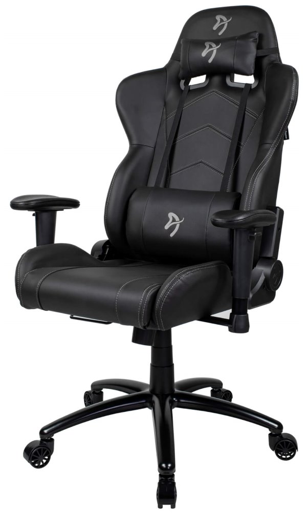 Arozzi herní židle INIZIO Black PU, černá/ šedé logo INIZIO-PU-BKGY