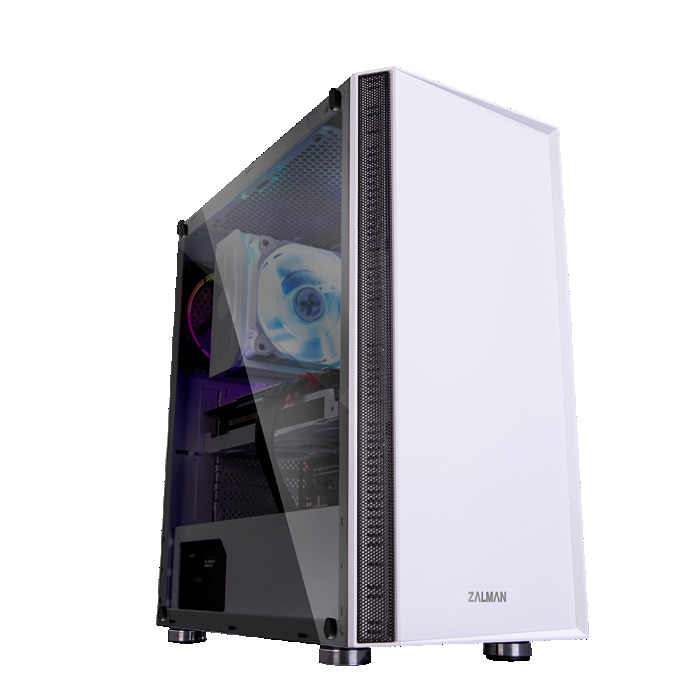 Zalman case miditower R2 white, E-ATX/mATX/ATX, průhledný bok, bez zdroje, USB3.0, bílá