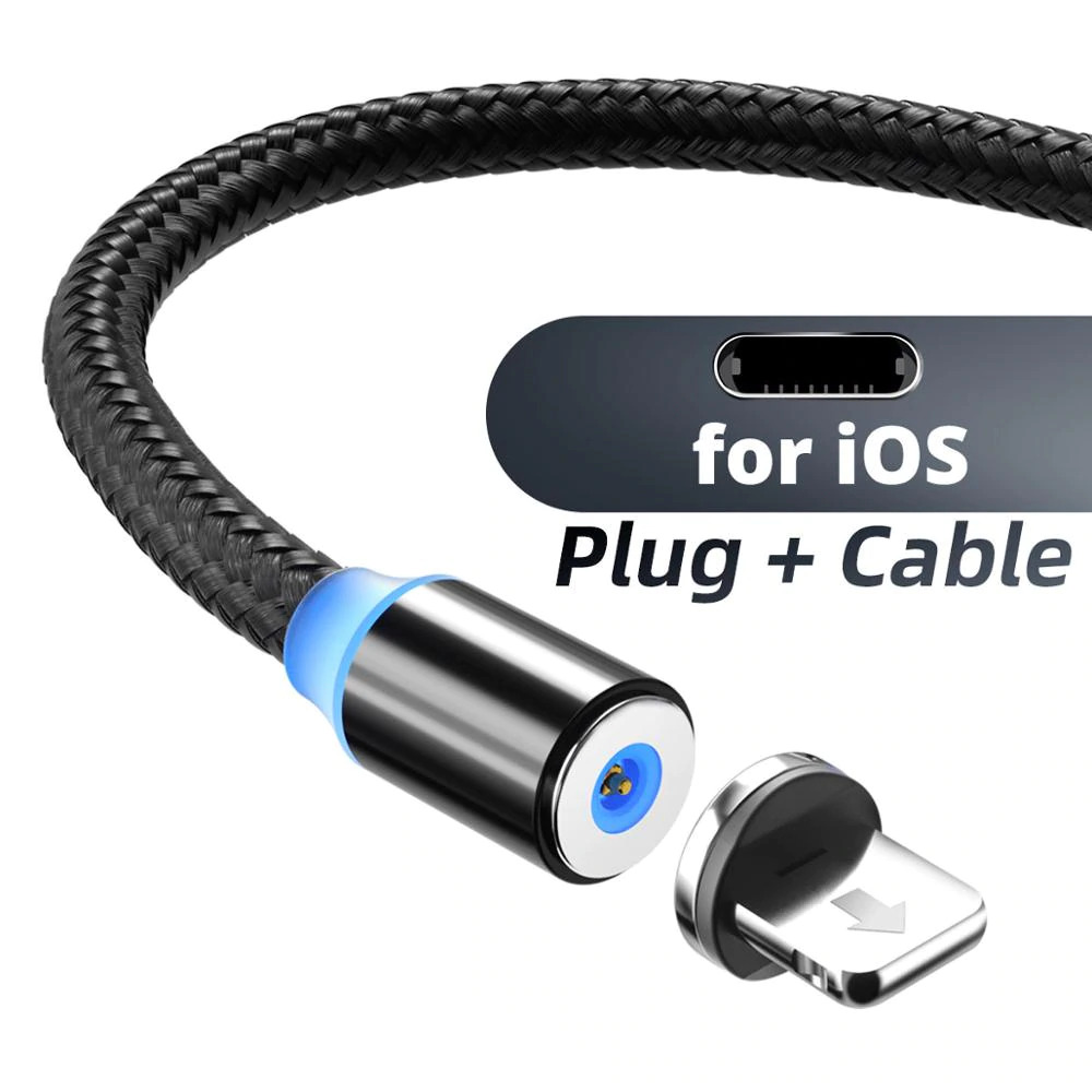 Magnetický USB-A Lightning kabel, nabíjecí 1m