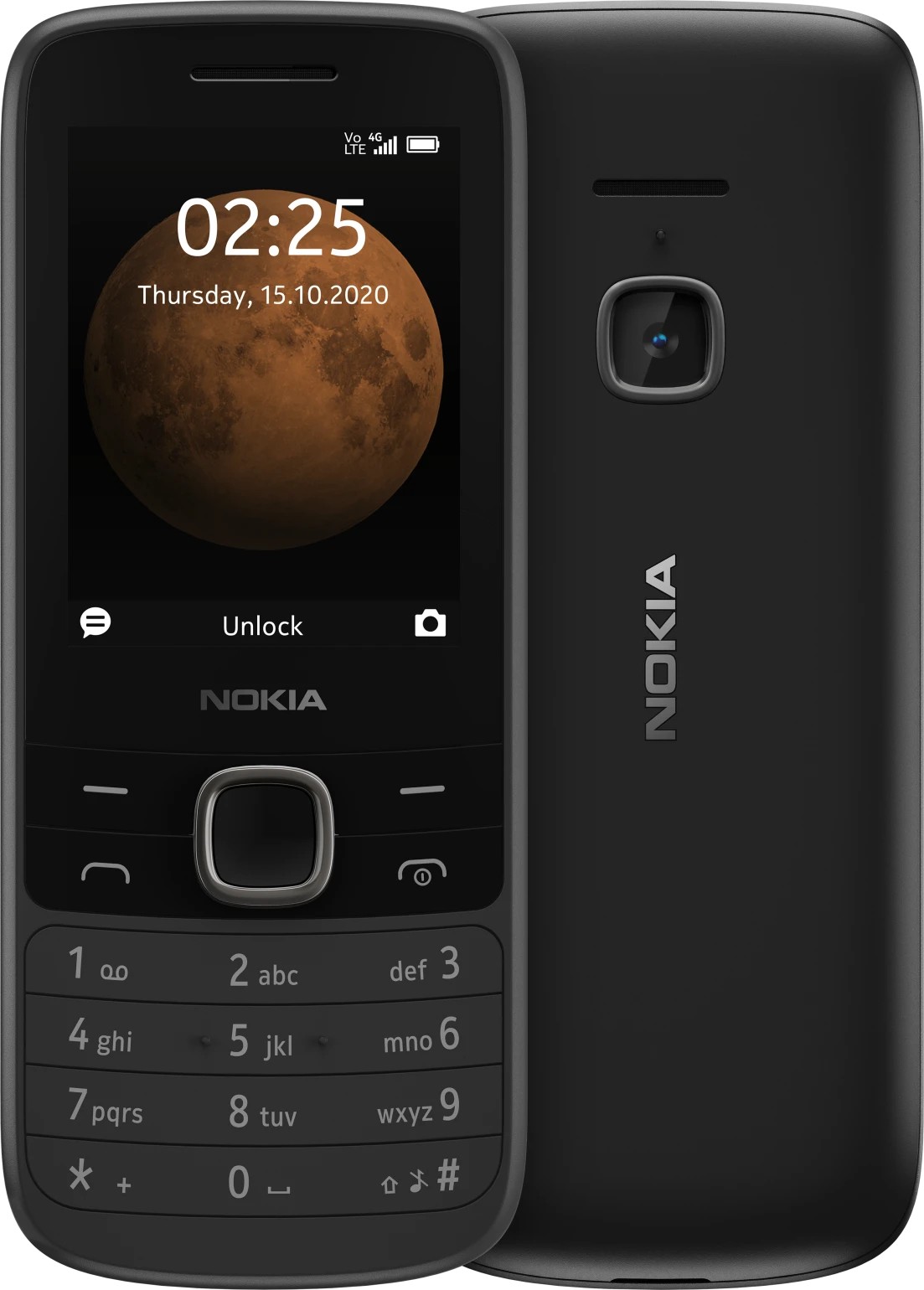 Nokia 225 4G, Dual Sim Black 16QENB01A08
