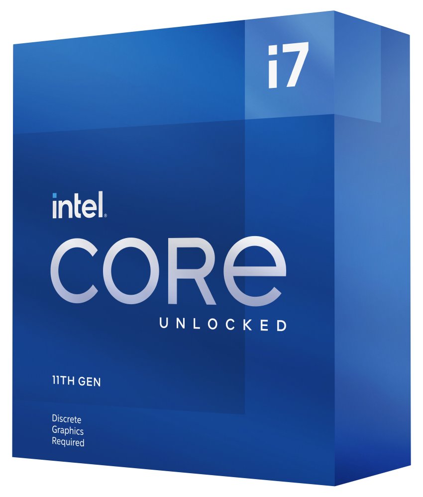 Intel Core i7-11700KF, Rocket Lake, LGA1200, max. 5,0GHz,8C,16T,16MB,125W TDP,bez VGA,BOX bez chl. BX8070811700KF