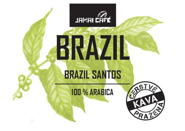 Jamai Café Pražená zrnková káva - Brasil Santos (1000g) BRAZILIE SANTOS 1000