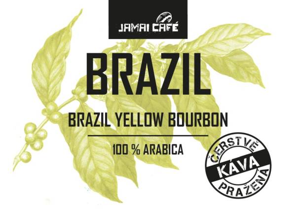 Jamai Café Pražená zrnková káva - Brasil Yellow Bourbon (1000g) BRAZILIE YELLOW BOURBON 1000