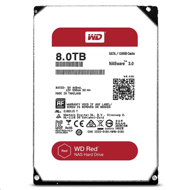 WD RED PLUS 8TB, WD80EFBX / SATA 6Gb/s / Interní 3,5 WD80EFZZ