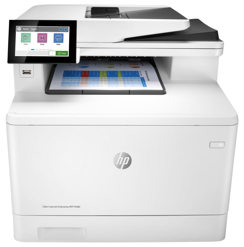 HP Color LaserJet Enterprise MFP M480f, A4 barevná multifunkce fax,27/27 ppm A4,DADF,duplex,USB2.0+GLAN 3QA55A