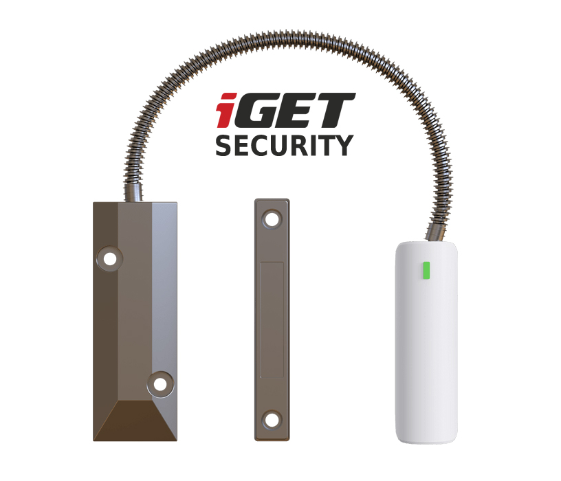 iGET SECURITY EP21 - senzor na železné dveře/okna/vrata pro alarm M5, výdrž baterie až 5 let 75020621