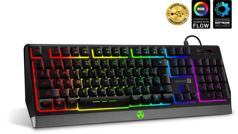 Connect It BATTLE RGB herní klávesnice (CZ+SK verze), ČERNÁ CKB-5600-CS