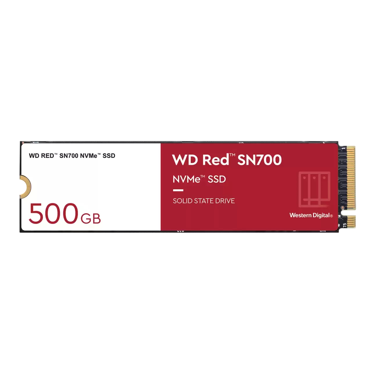 WD SSD 500GB Red SN700, NVMe M.2 PCIe Gen3 2280 WDS500G1R0C