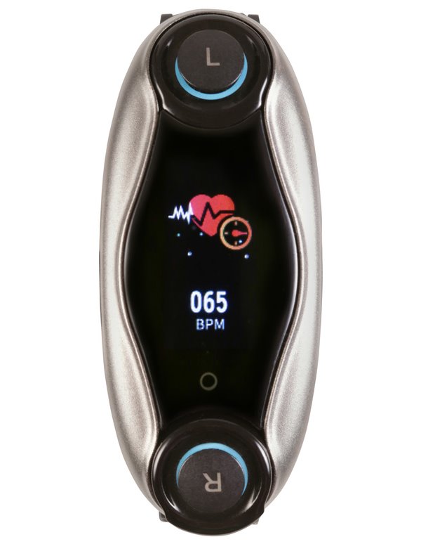Helmer chytré hodinky se sluchátky TWS 900, dotykový display/ notifikace/ BT 5.0/ odhad krevního tlaku/ handsfree/ CZapp HLMTWS900