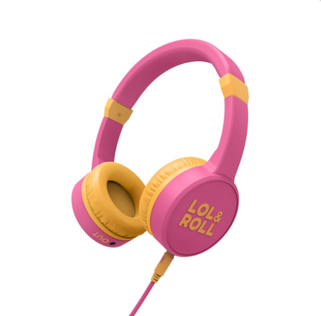 Energy Sistem Lol&Roll Pop Kids Headphones Pink, navržená speciálně pro děti, omezením hladiny zvuku, Music Share 451876