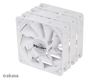 Akasa ventilátor - 12 cm VIPER S-flow 3ks AK-FN065-WKT03