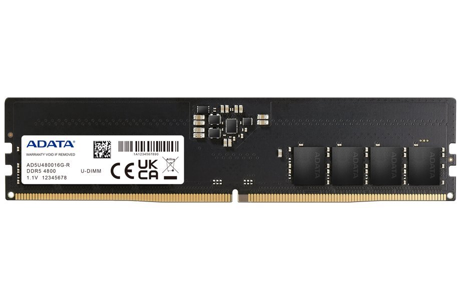 AData Premier 16GB DDR5 4800MHz, DIMM, CL40, 1,1V, Černá AD5U480016G-S