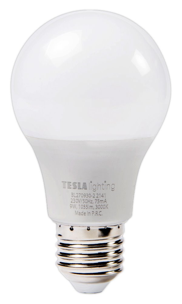 Tesla LED žárovka BULB, E27, 9W, 230V, 1055lm, 3000K, teplá bílá BL270930-2