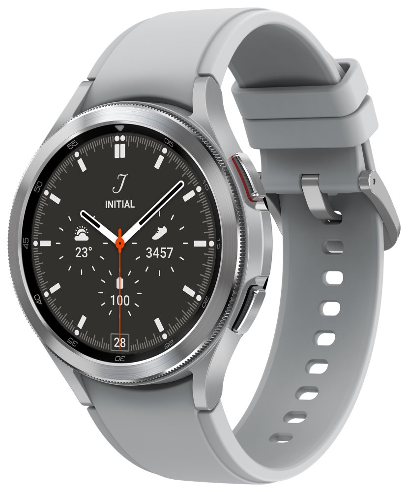 Samsung Galaxy Watch 4 Classic (46 mm), LTE, stříbrná SM-R895FZSAEUE