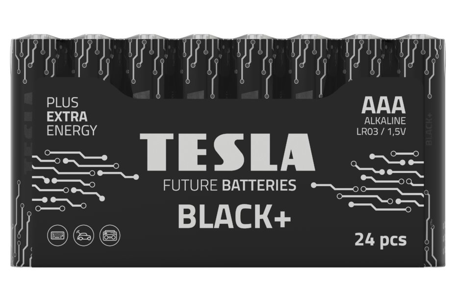 Tesla - baterie AAA BLACK+, 24ks, LR03 1099137270