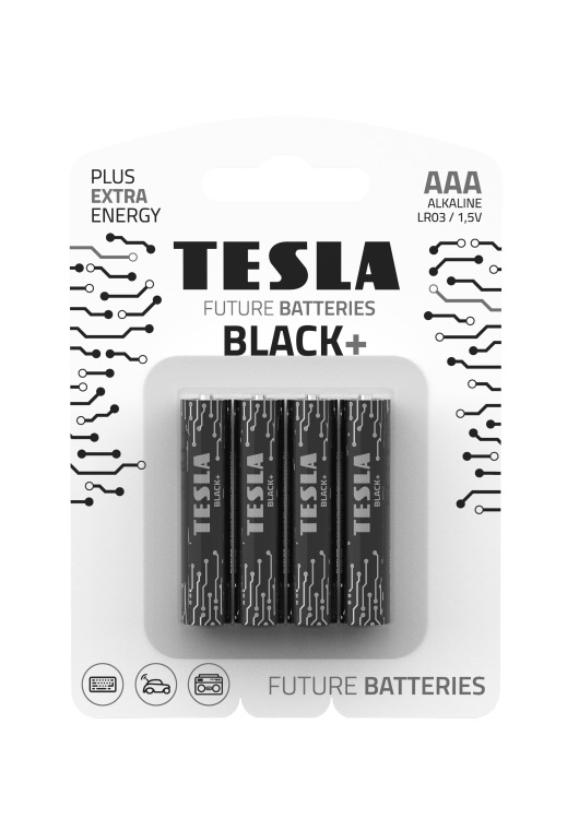 Tesla - baterie AAA BLACK+, 4ks, LR03 1099137268