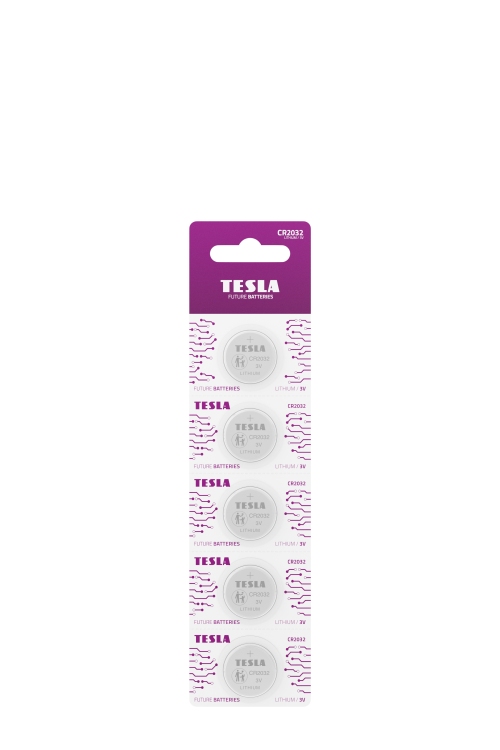 Tesla - baterie CR2032, 5ks, CR2032 19320520
