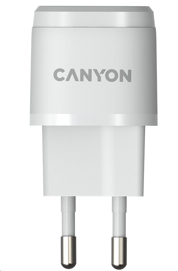 Canyon nabíječka do sítě H-20-05, 1x USB-C PD 20W, bílá CNE-CHA20W05