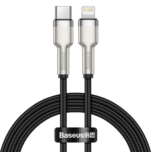 Baseus Cafule Series nabíjecí / datový kabel USB-C na Lightning PD 20W 2m, černá CATLJK-B01