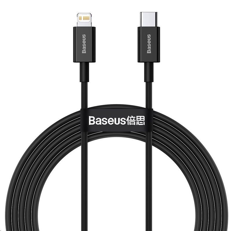 Baseus Superior Series rychlonabíjecí kabel Type-C/Lightning 20W 2m černá 6953156205352
